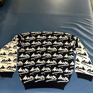 RARE SONIA RYKIEL 1/2 MOI sweater!?? upcycle, re-purpose, handcraft, black/cream